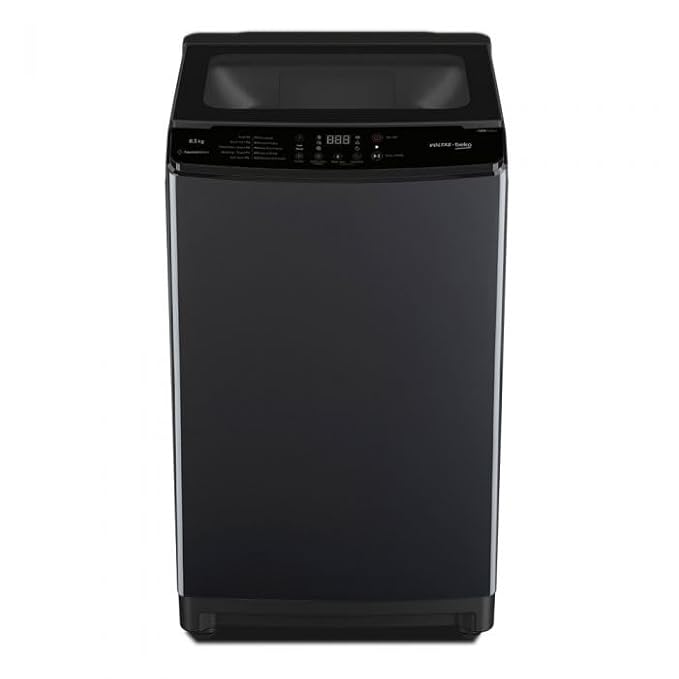 Voltas Beko 8.5 Kg 5 Star Fully Automatic Top Load Washing Machine with 4 Wash Programs & Purestream Pulsator (WTL8507VAA, Dark Grey)