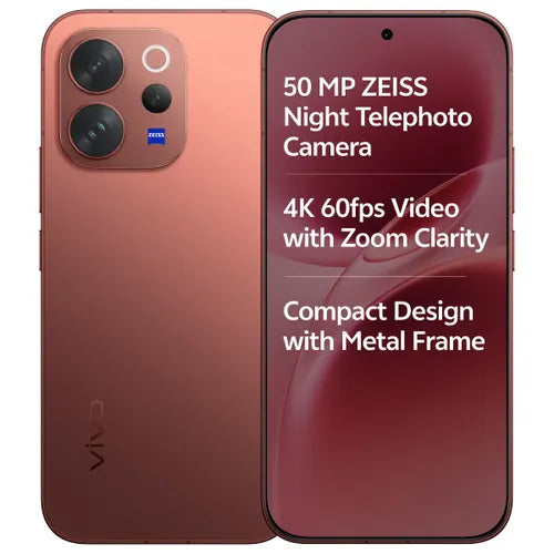 Vivo V70 5G (8GB RAM, 256GB Storage, Passion Red) – Snapdragon 7 Gen 4, 6500mAh Battery & AI Camera