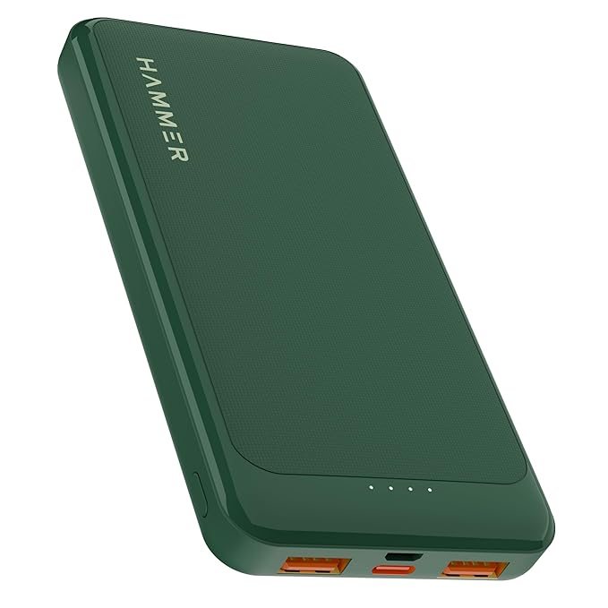 Hammer Ultra Charge 10000mAh 22.5W Power Bank 20W PD Fast Charging, 3 Output, 2 Input Ports Type-C/PD, Micro USB and Multiple Layers