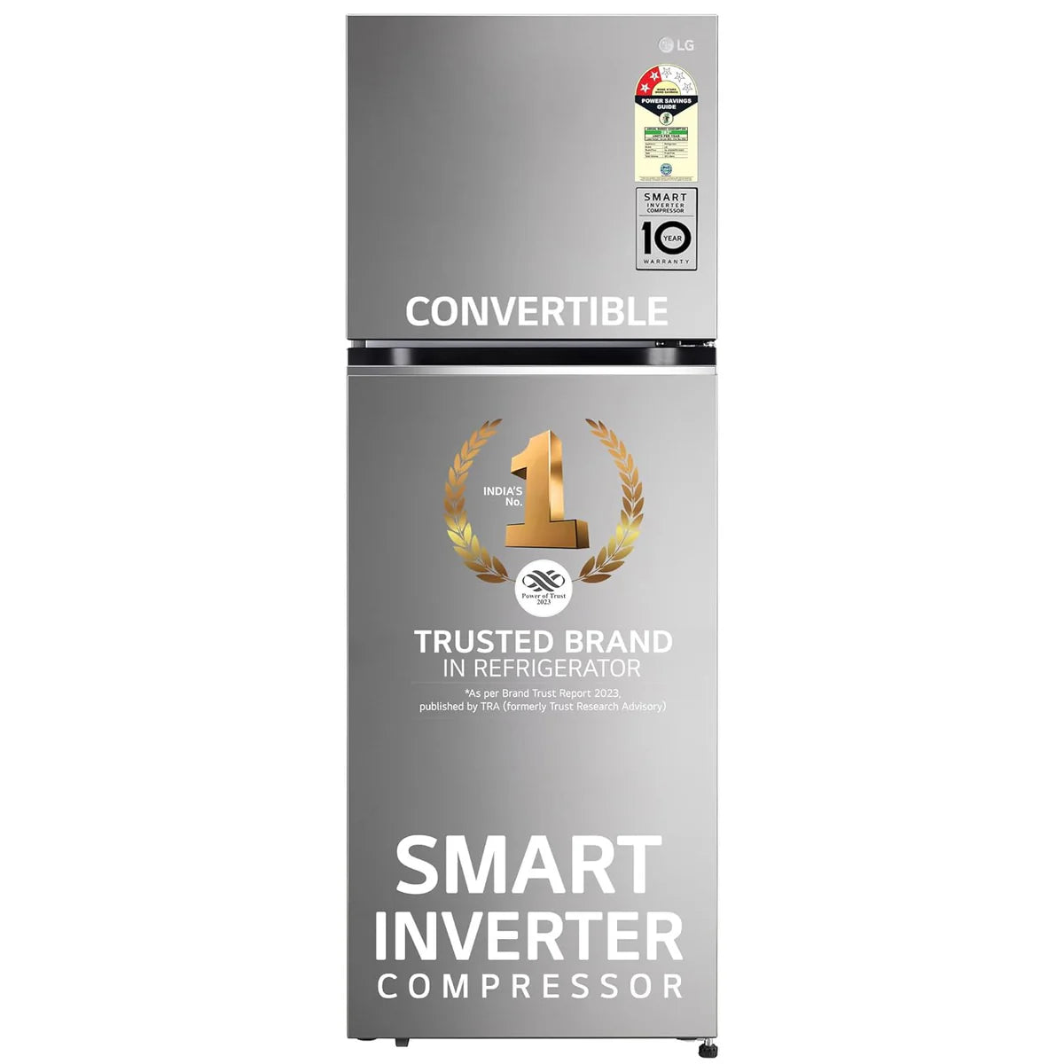 LG GL-T3826SNPZ Double Door Refrigerator (380L, Smart Inverter Compressor, Frost Free, Convertible 5-in-1, Wi-Fi Enabled, Multi Air Flow Cooling, Shiny Steel Finish)