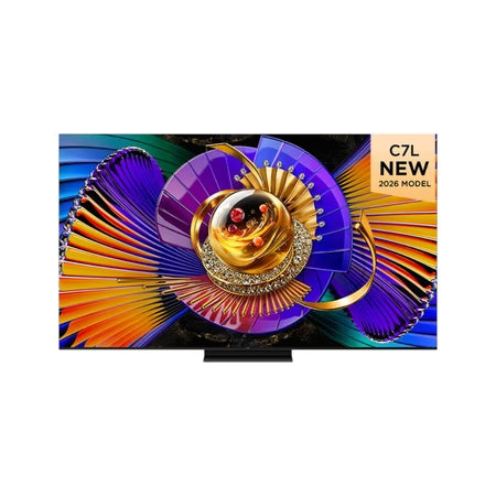 TCL 75 Inch SQD Mini LED TV (75C7L) | 190.5 cm Smart TV | Ultra HD Large Screen | Black