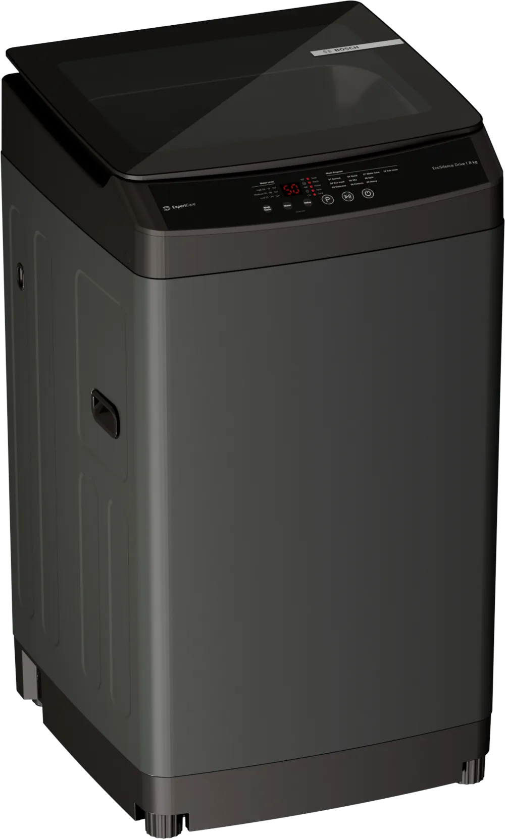Bosch WOE80AG0IN 8 Kg Fully Automatic Top Load Washing Machine | PowerWave Wash, 5 Star, Black & Grey