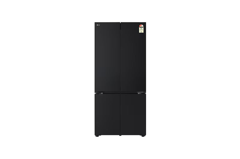 LG 610L French Door Refrigerator, 3 Star – Wi-Fi Convertible, Fresh Converter+, DoorCooling+, Black Glass Finish