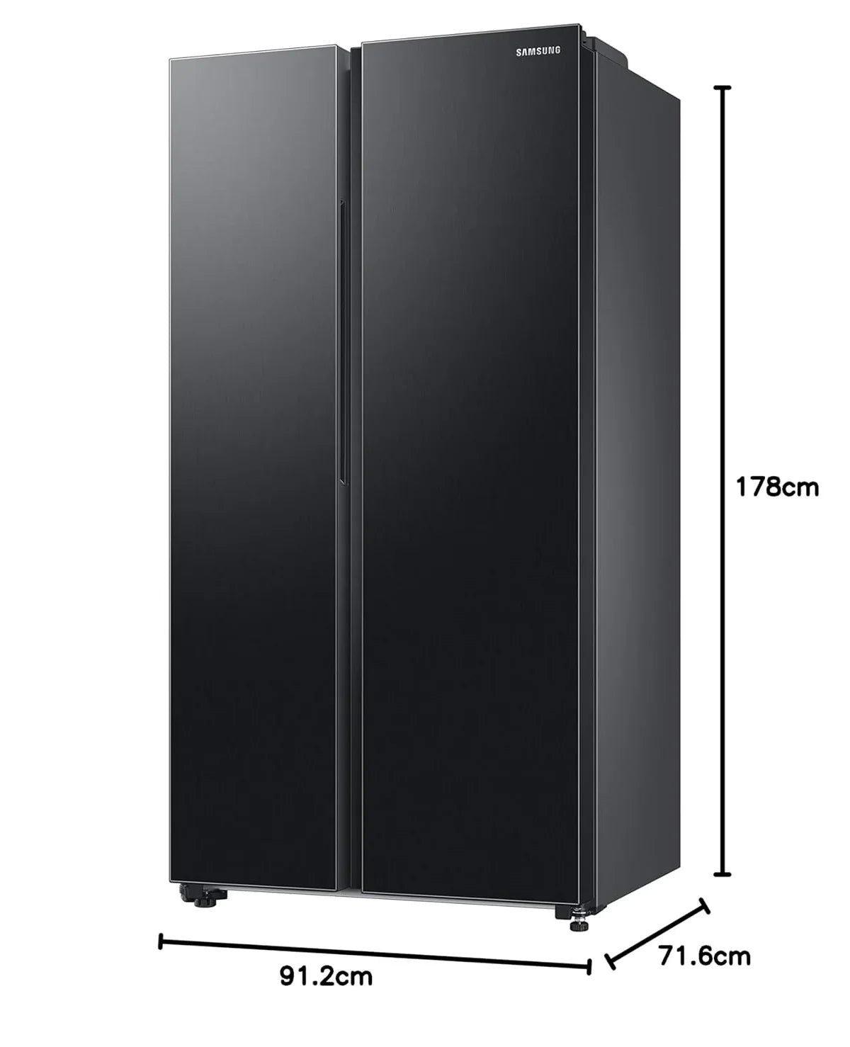 Samsung RS76CG8103B1HL 653L 3 Star Inverter Side-by-Side Refrigerator | Twin Cooling Plus | Wi-Fi Enabled with SmartThings | Black