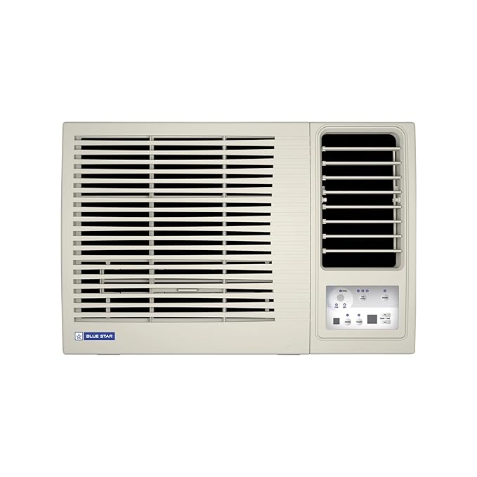 Blue Star 1 Ton 3-Star Window AC with Turbo Cool, Copper Condenser, Hydrophilic Blue Fins & Dust Filter (White, WFE312L)
