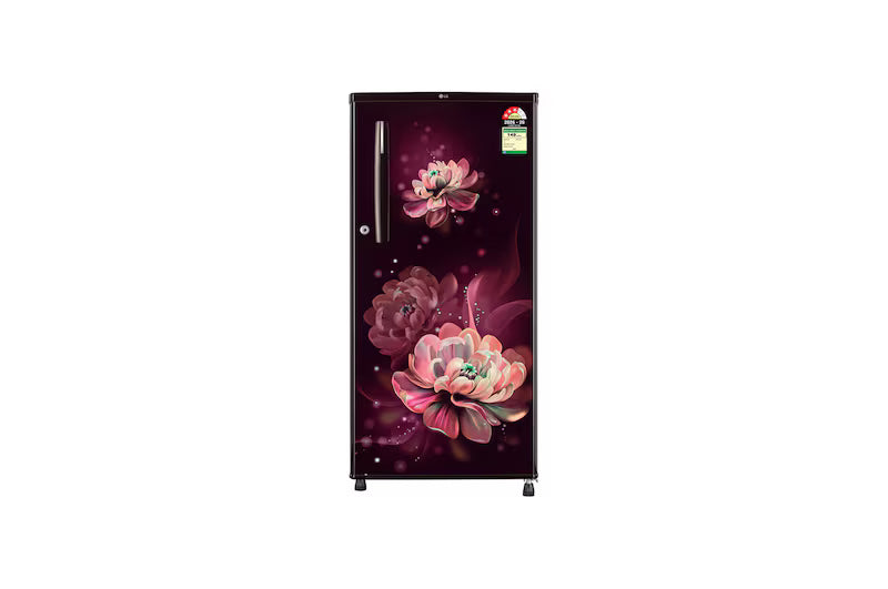 LG 185L Single Door Refrigerator | Smart Inverter, Base Stand Drawer, Blue/White | GL-D1935YOWB