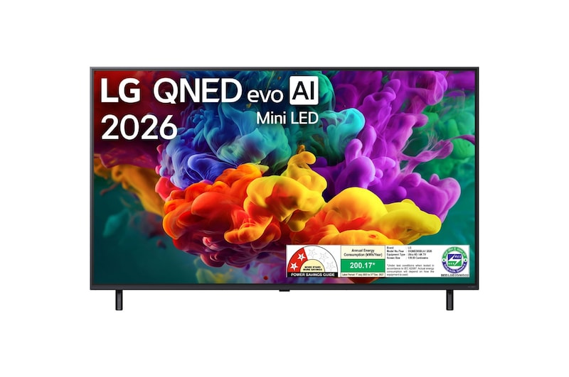 LG 55 Inch (139 cm) QNED evo AI 4K Mini LED Smart TV 55QNED85BLA, α8 AI Processor 4K Gen3, HDR10 Pro, Dolby Atmos, webOS 26, 2026 Model