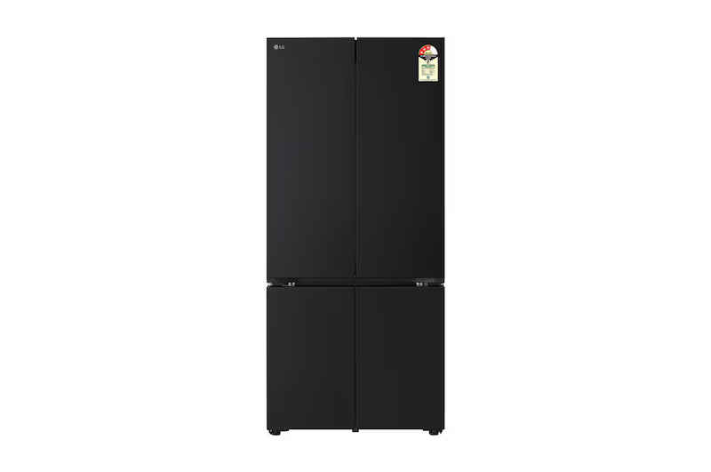 LG 574L French Door Refrigerator Wi-Fi Convertible Smart Inverter Fresh Converter+ Door Cooling+ Black Glass 3 Star