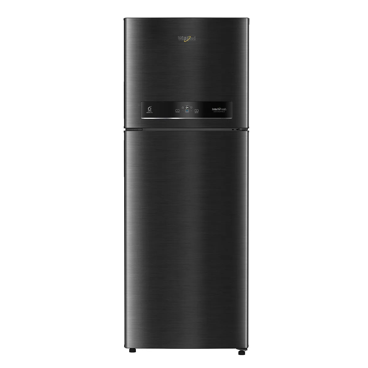 Whirlpool Intellifresh Pro 411L Convertible Refrigerator 1 Star Frost Free Double Door Smart Inverter Gravity Black Large Capacity Fridge