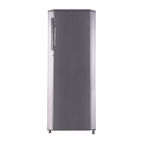 LG 261L Single Door Fridge - Shiny Steel, Fast Ice Making