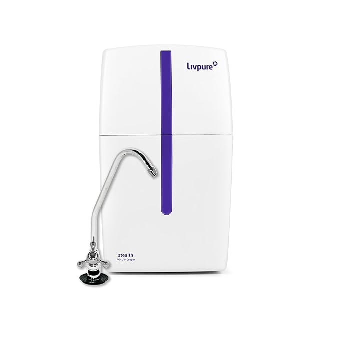 Livpure Stealth Under The Counter Water Purifier, RO+UV 6 Stage Purification Technology, 7L Storage Tank