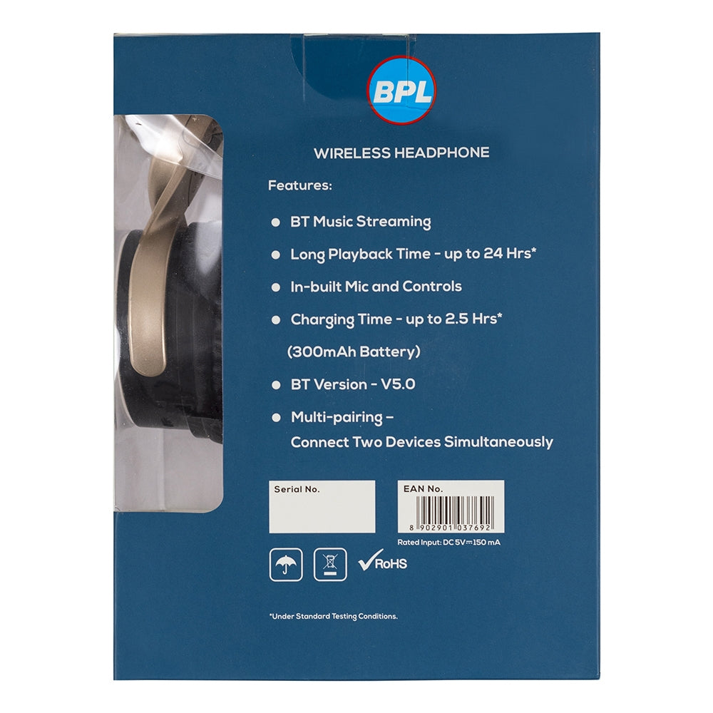 BPL BWLH301 headphone packaging