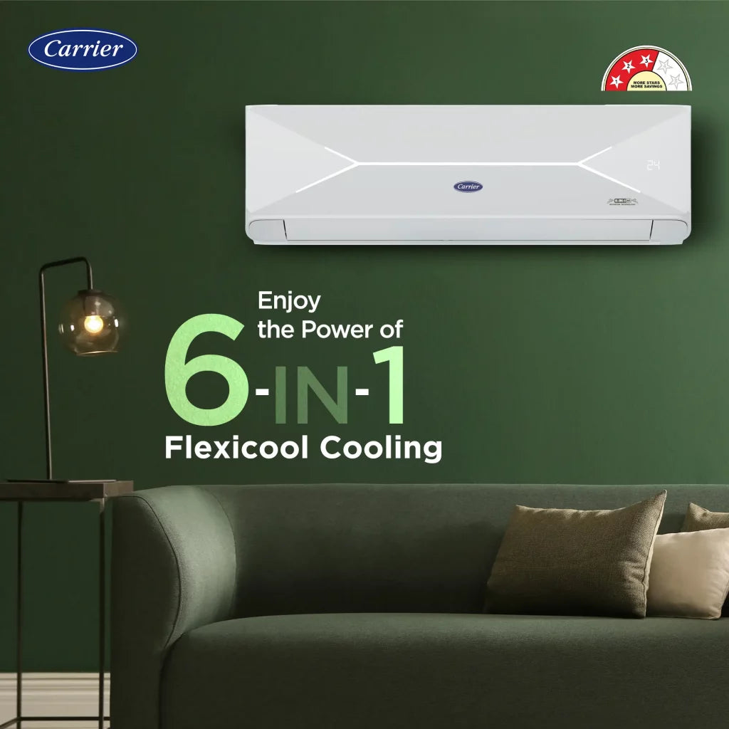 Carrier 19K XPERT LUMO FXI, 1.5 ton 3 Star Inverter Split Air Conditioner