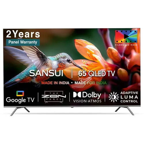 Sansui 165 cm (65 inches) 4K Ultra HD Smart QLED Google TV JSW65GSQLED (Black)