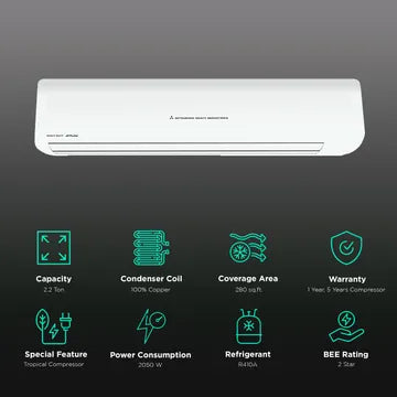 MITSUBISHI HEAVY 2.2 Ton 2 Star Split AC (Copper Condenser, Dust Filter, SRK25CSS-S6)