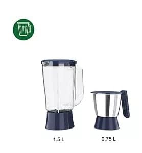 PHILIPS HL7567/03 Juicer Mixer Grinder, 500W, 2 Jars (Stainless Steel & Blender)