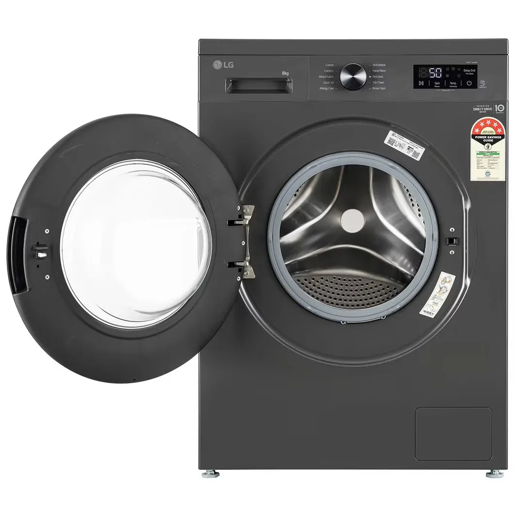 LG 8KG Front Load Washing Machine, Inverter Direct Drive, Middle Black (FHB1208Z2M)