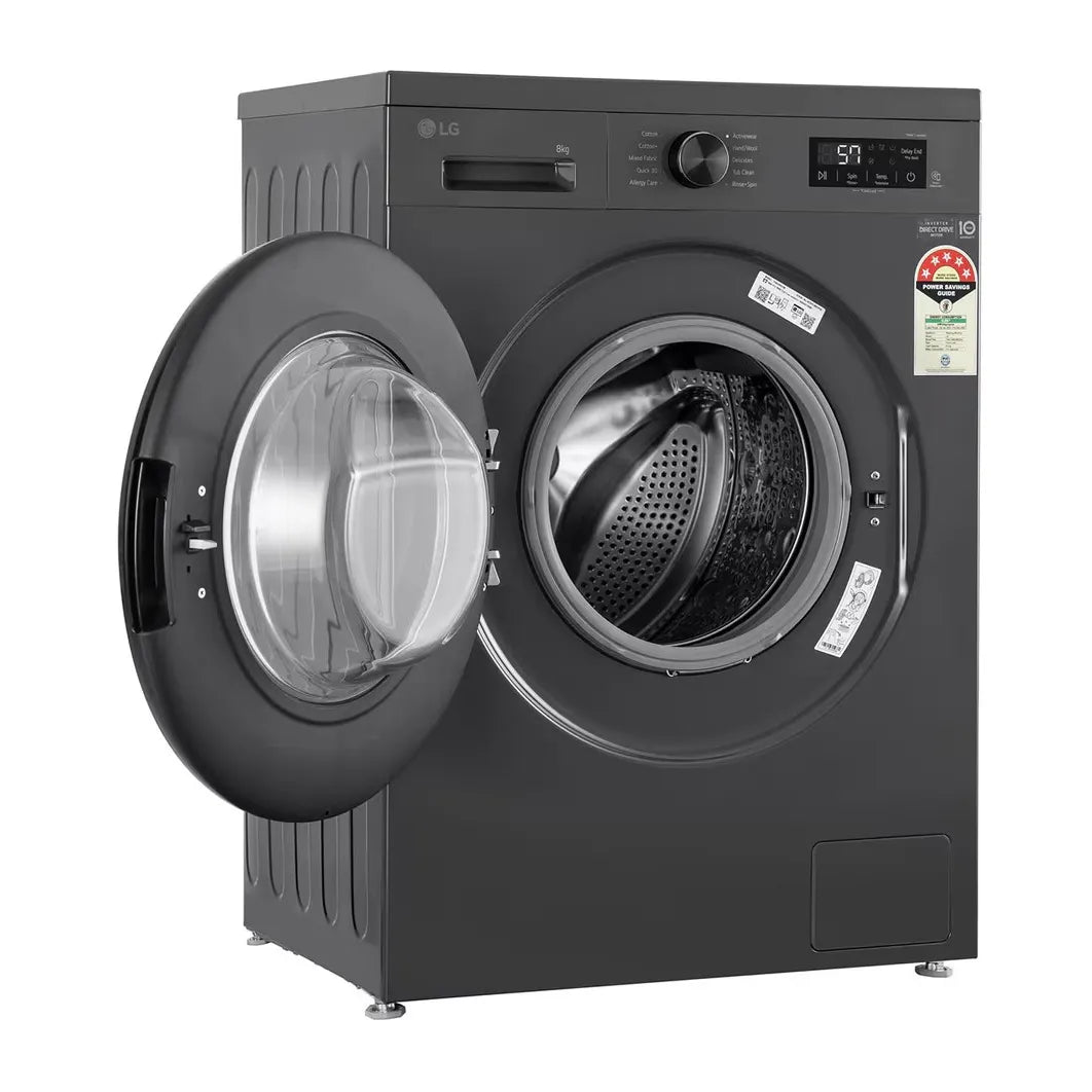 LG 8KG Front Load Washing Machine, Inverter Direct Drive, Middle Black (FHB1208Z2M)
