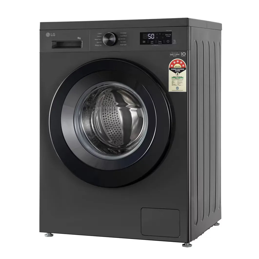 LG 8KG Front Load Washing Machine, Inverter Direct Drive, Middle Black (FHB1208Z2M)