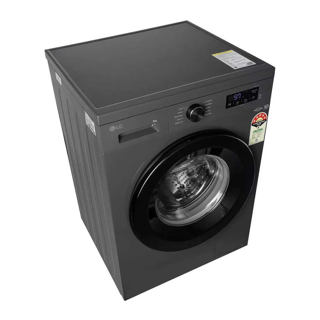 LG 8KG Front Load Washing Machine, Inverter Direct Drive, Middle Black (FHB1208Z2M)
