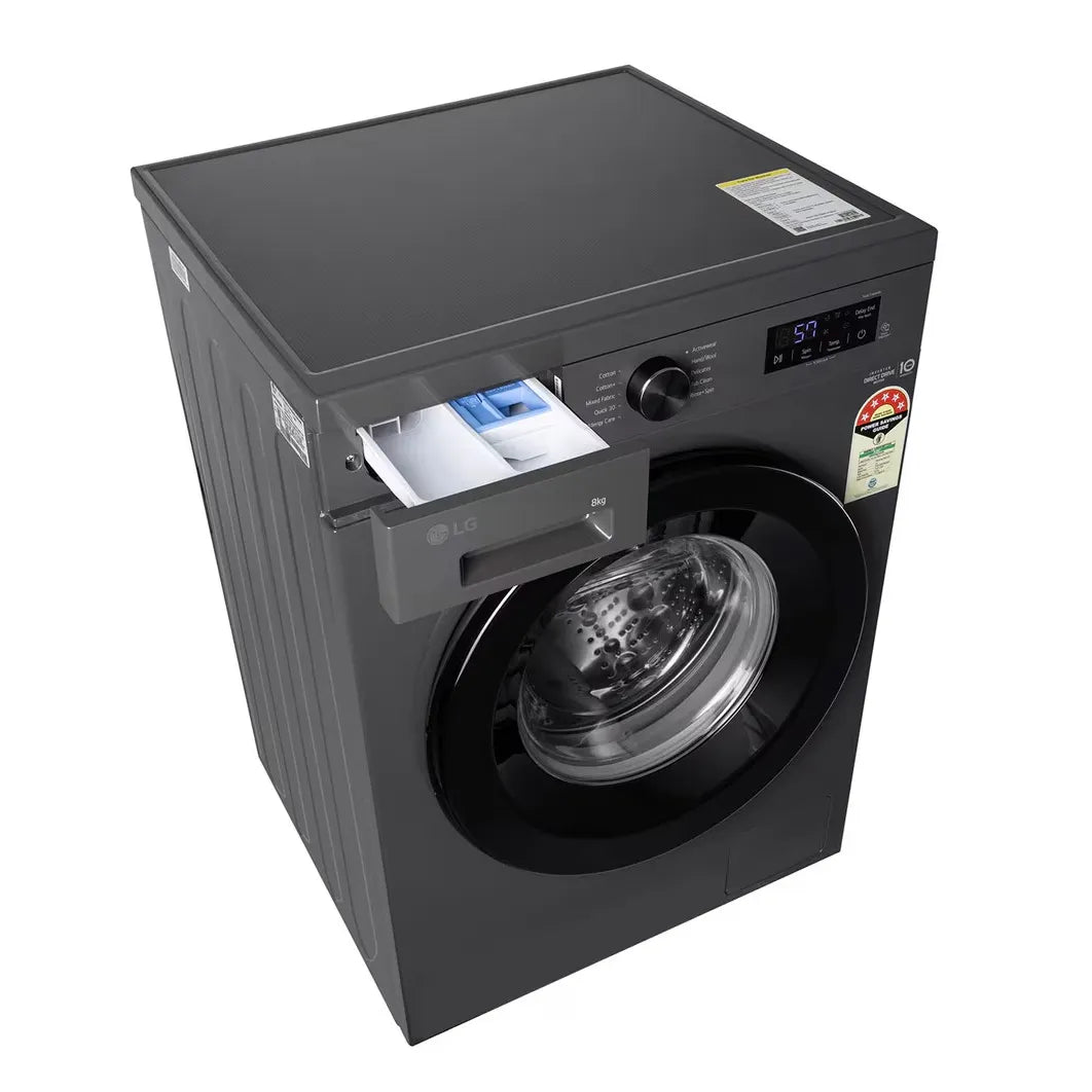 LG 8KG Front Load Washing Machine, Inverter Direct Drive, Middle Black (FHB1208Z2M)