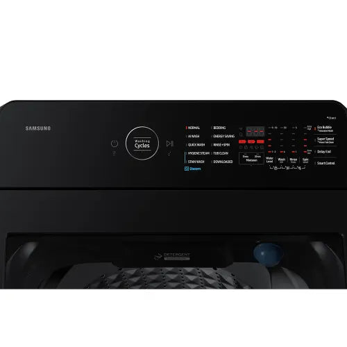 SAMSUNG 8 kg 5 Star Wi-Fi Inverter Fully Automatic Top Load Washing Machine (WA80F08B3BTL, AI VRT+ Technology, Black Caviar)