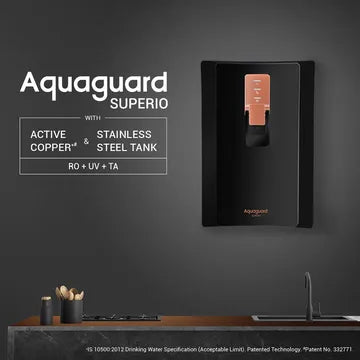 Aquaguard Enrich Superio 5 L RO+UV+SS+2X Water Purifier, Black