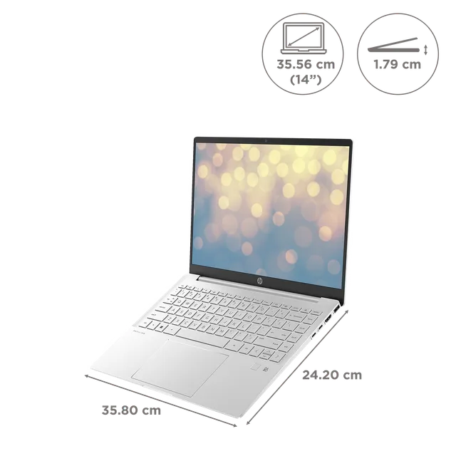 HP Pavilion 14-ek1074TU Intel Core i5 13th Gen (14 inch, 16GB, 512GB, Windows 11 Home, MS Office 2021, Intel UHD, FHD IPS Display, Natural Silver, 8C5H5PA)