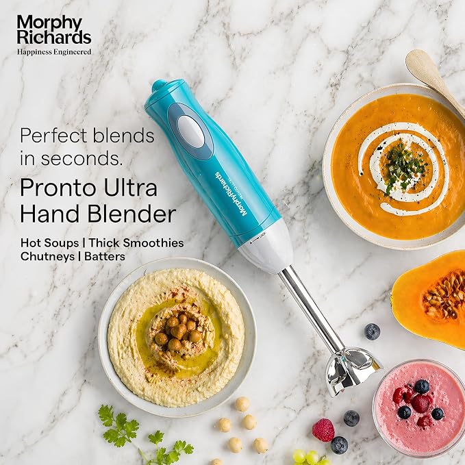 Morphy Richards Pronto Ultra Hand Blender: Multiple Speeds, Stainless Steel Blade