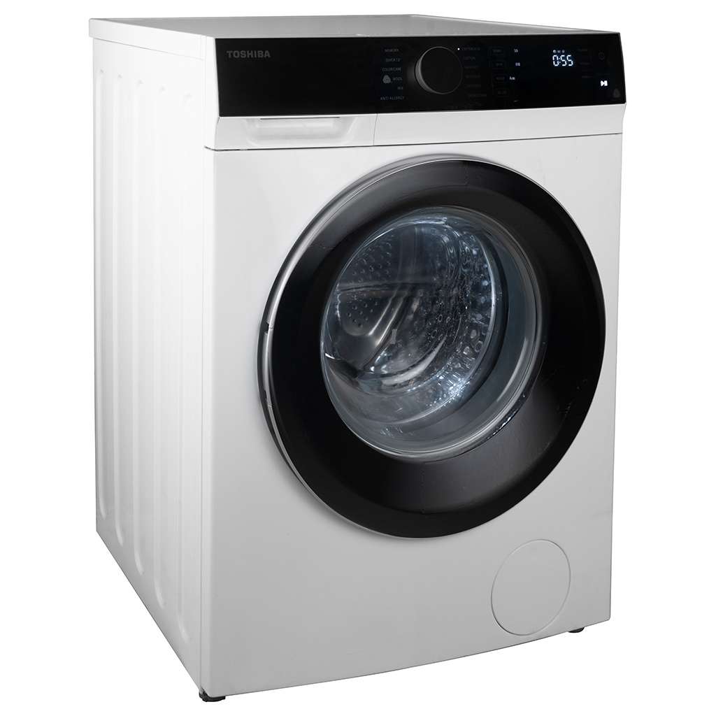 Toshiba 8 KG 5 Star Real Inverter Fully Automatic Frond Load Washing Machine (TW-BJ90M4-IND(SK), Silver)