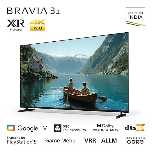 Sony 164 cm (65 Inch) BRAVIA 3 II 4K Ultra HD Smart Google TV K-65XR35M2 | HDR | Dolby Audio | Google Assistant | Chromecast Built-in | Motion Clarity | Wi-Fi | Voice Control