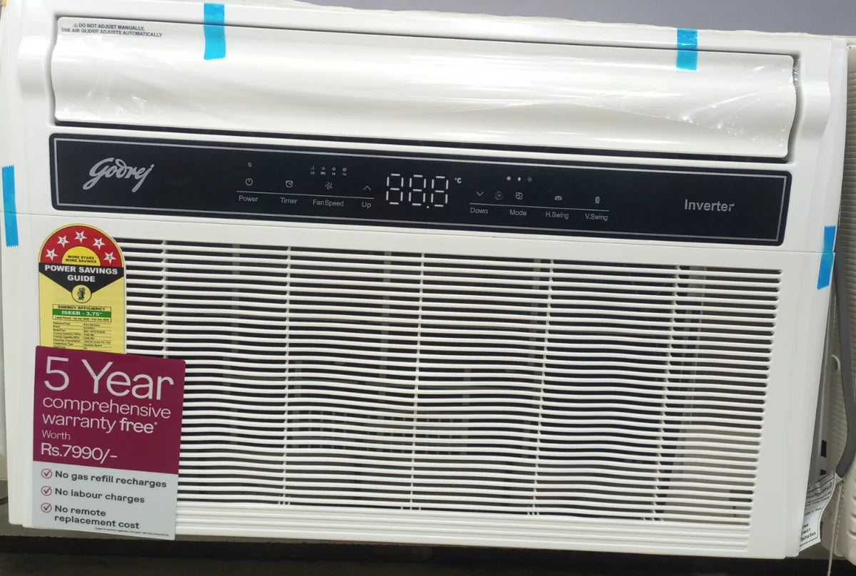 Godrej 1.5 Ton 5 Star Inverter Window AC | Turbo Mode | Smart Diagnosis | Pure Air Filter | Copper Condenser | WIC 18T5TS WA4