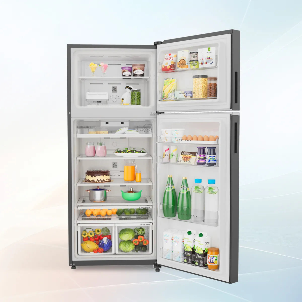 Whirlpool IntelliFresh 411L Convertible Frost Free Refrigerator | 5-in-1 Modes, IntelliSense Inverter, Illusia Steel, 2 Star