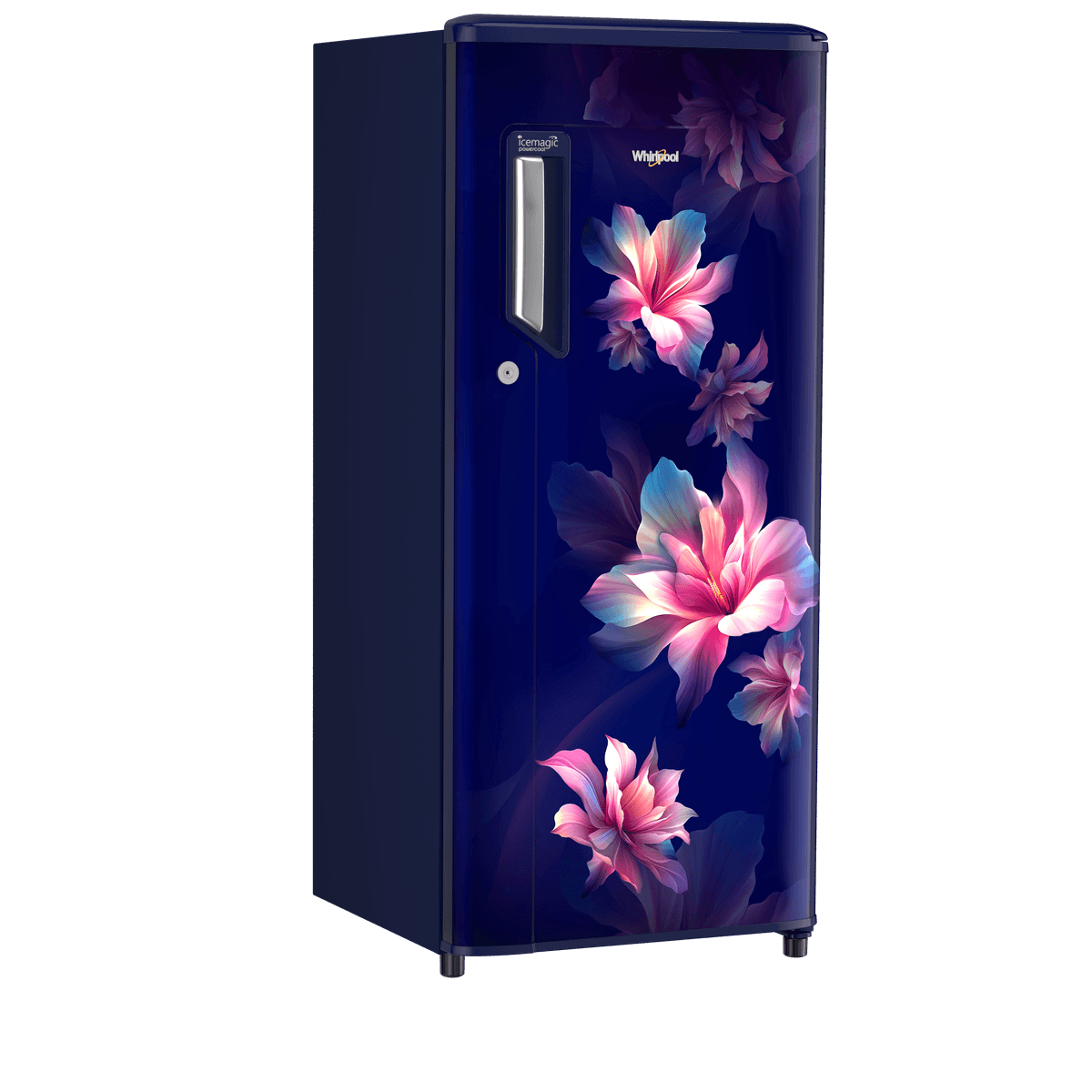 Whirlpool 192L 3 Star Single-Door Refrigerator | Icemagic Powercool | Sapphire Flower Rain (Blue) (73377)