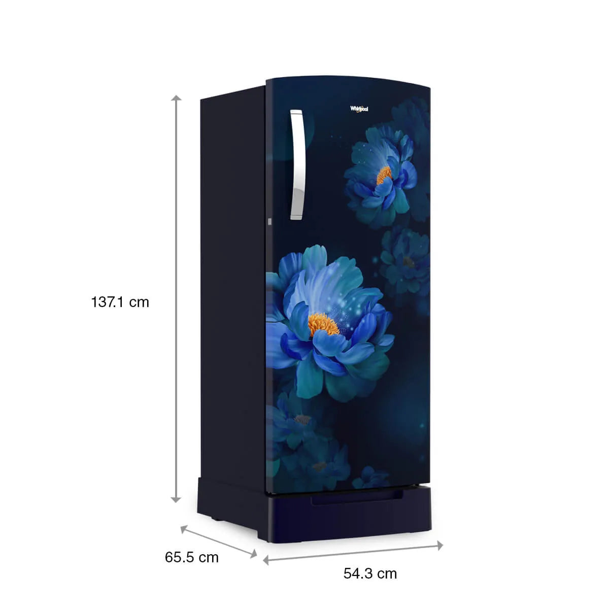 Whirlpool 192 L Direct Cool Single Door 3 Star Refrigerator with Base Drawer  (Sapphire Peony, 215 IMPRO ROY 3S SAP PEO-72886)