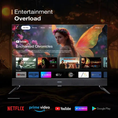 Sansui 80 cm QLED Smart HD Google TV JSS32GSHD | HDR10, HLG, Dolby Audio & Google Assistant