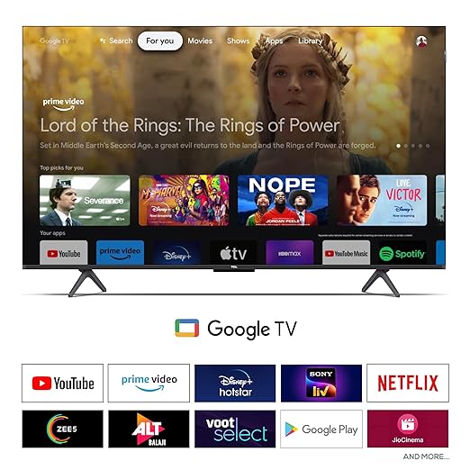 TCL 139 cm (55 inches) 4K Ultra HD Smart QLED Google TV 55C655 (Black)