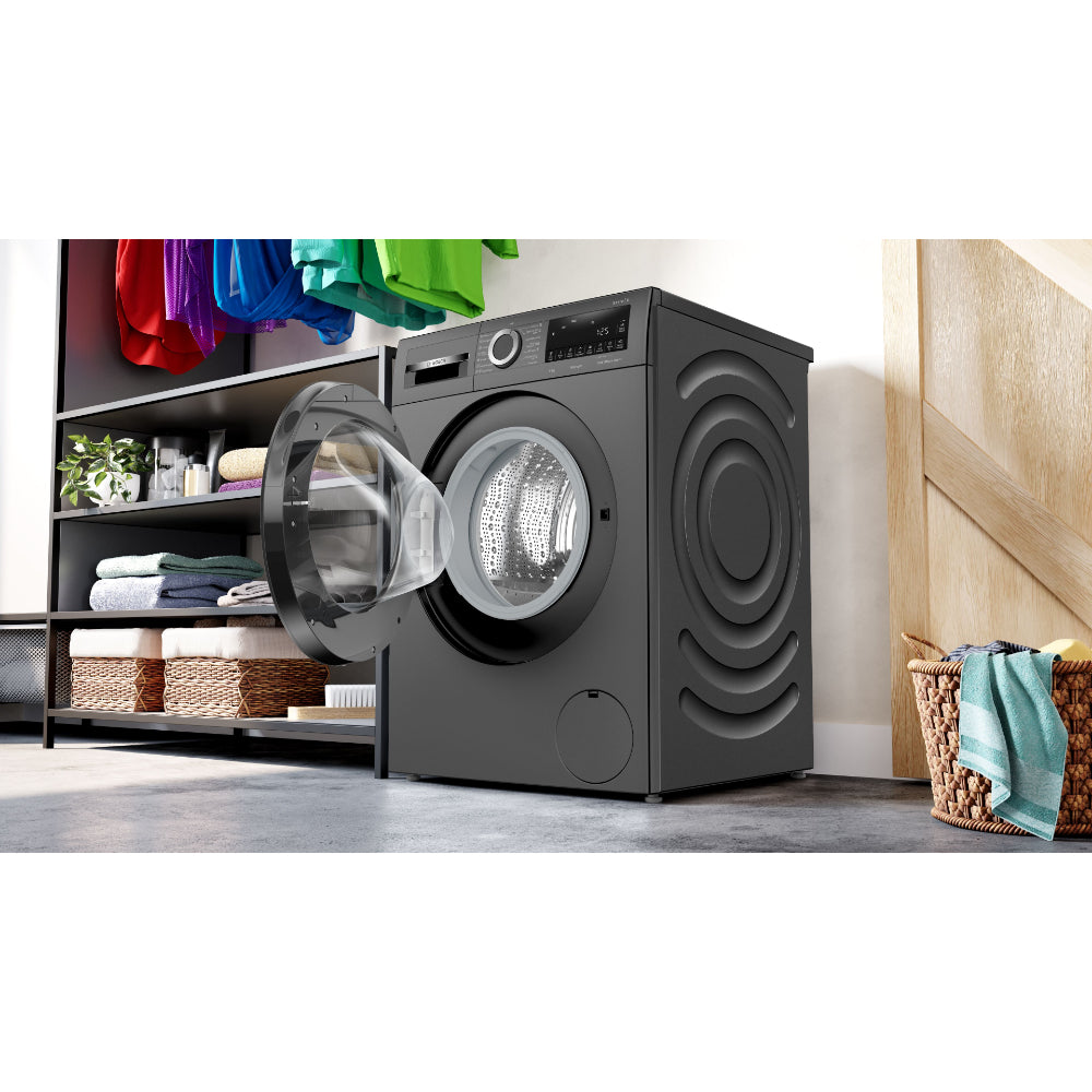 Bosch 9 kg Fully Automatic Front Loading Washing Machine, Black Grey, WGA244ZTIN