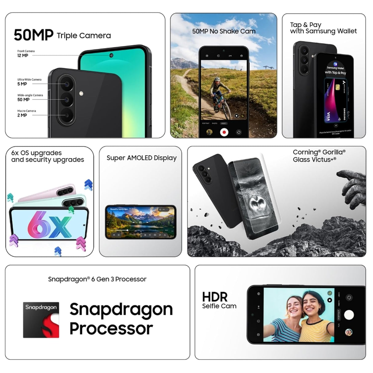 Samsung Galaxy A27 5G 8GB/128GB | Exynos 1580, Super AMOLED 120Hz, 50MP OIS Camera, Black