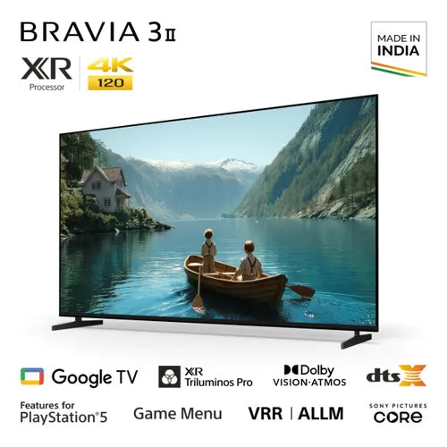 Sony Bravia 3 II 139 cm (55 Inch) 4K Ultra HD Smart Google TV | XR Processor | XR Triluminos Pro | Dolby Vision & Atmos | XR Motion Clarity | Voice Control | K-55XR35M2