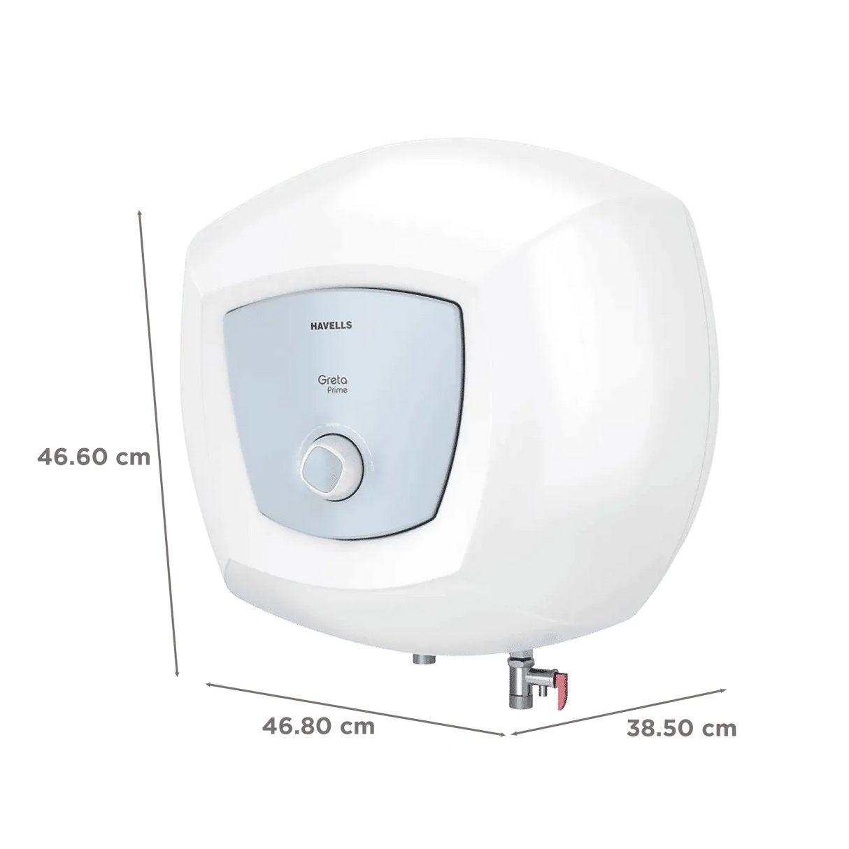 HAVELLS Greta Prime 25 Litre 5 Star Vertical Storage Geyser with Whirlflow Technology (White & Blue)