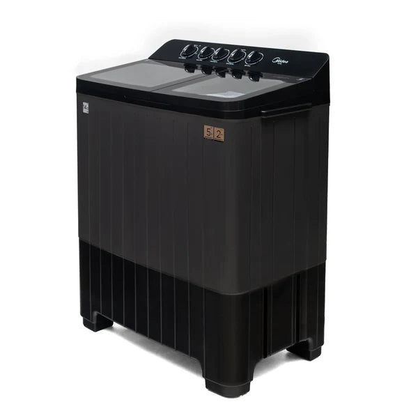 Midea 14 Kg Twin Tub Semi Automatic Washing Machine, Soft Close Lid, MWMSA140GDX(KG)