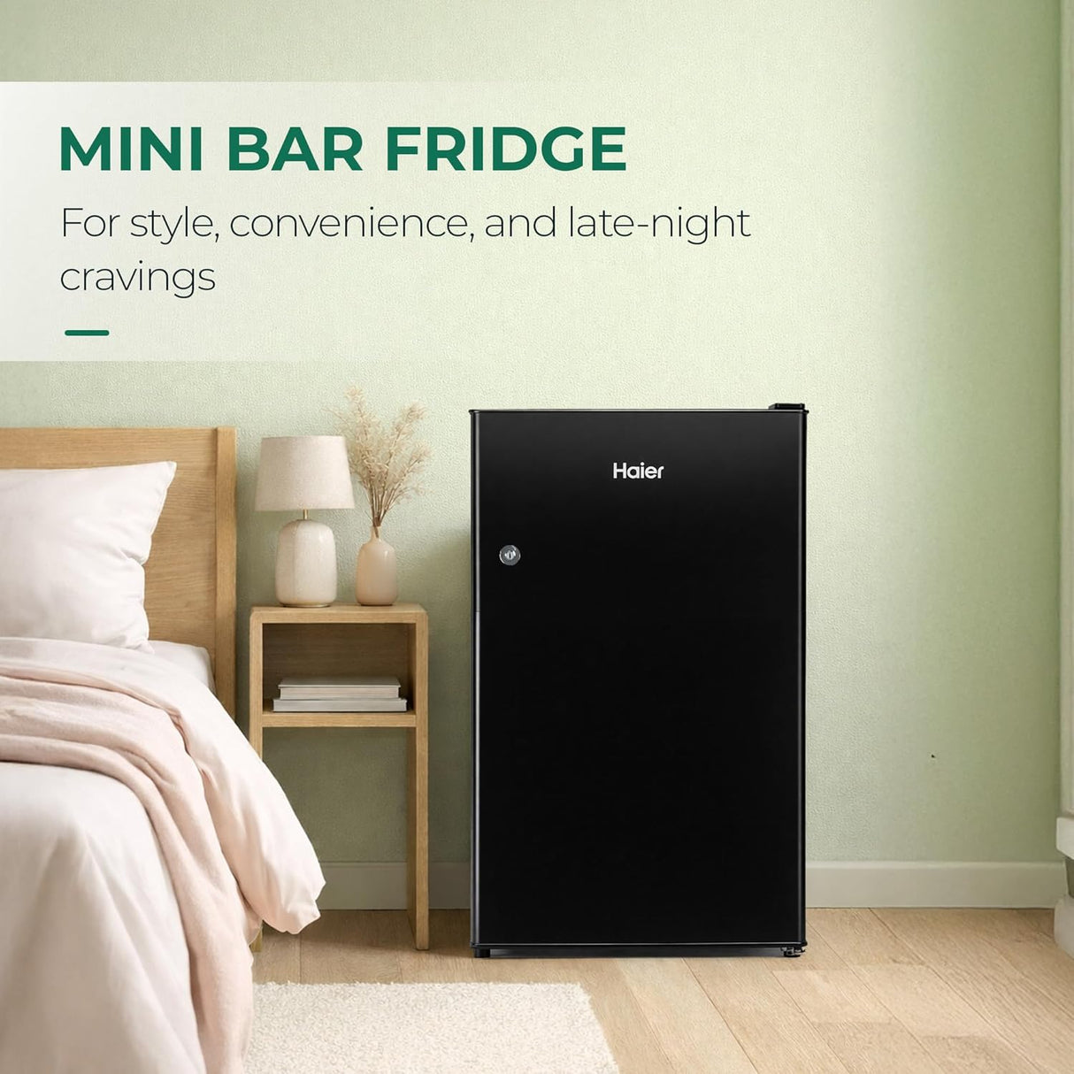 Haier HRD-1252KSA Single Door 100L Refrigerator with Lock & Key and Chiller Freezer Compartment