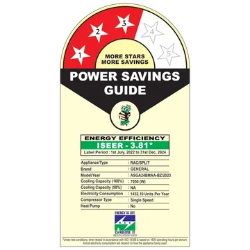 Ogeneral ASGA24BMAA-B 2.0 Ton 3 Star Fixed Speed Split Air Conditioner