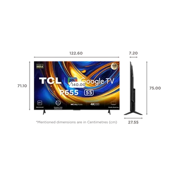 TCL P655 140 cm (55 inch) 4K Ultra HD LED Google TV with Dolby Audio (2024 model)