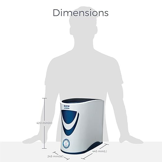 KENT Sterling Star Under the Counter RO Water Purifier | RO+UV+UF+Alkaline+Copper+TDS Control | 4 Years Free Service | ISI Marked | 6L Tank | 20 LPH | Digital Display of Purity | White