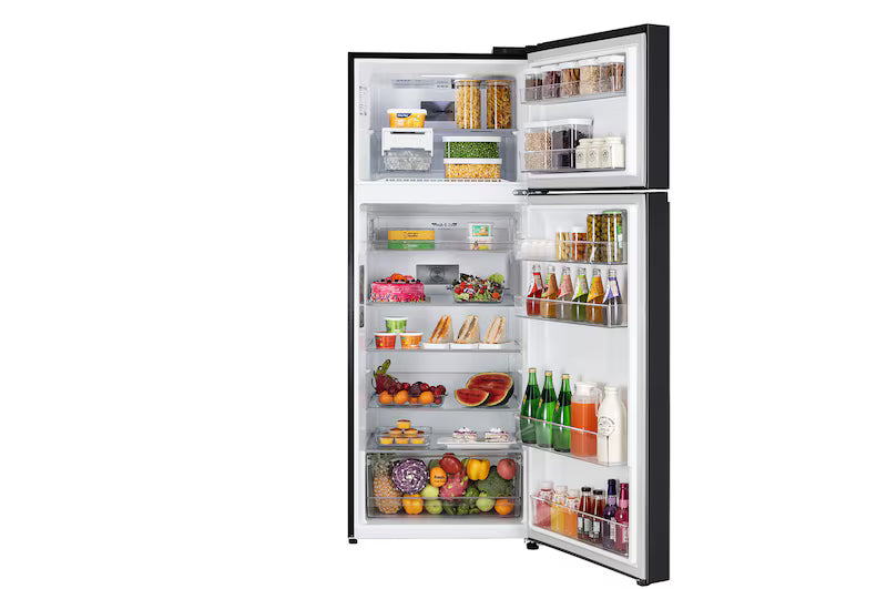 LG 466L Double Door Refrigerator,GL-T492EBMY, Wifi Convertible, Door Cooling+™, Black Mirror Finish, 2 Star