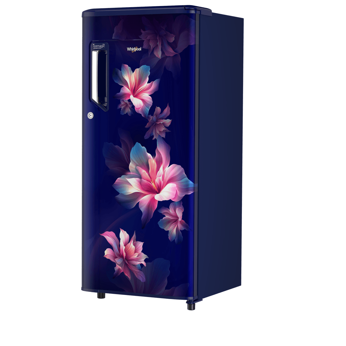Whirlpool 192L 3 Star Single-Door Refrigerator | Icemagic Powercool | Sapphire Flower Rain (Blue) (73377)