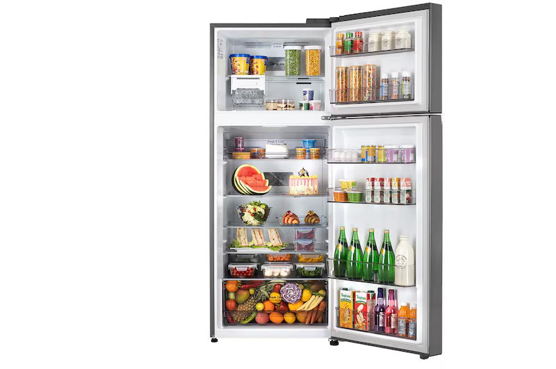 LG 398 Litres Double Door Refrigerator | Convertible | Smart Diagnosis™ | Frost Free | 2 Star | Shiny Steel Finish | GLT4026SNPZ