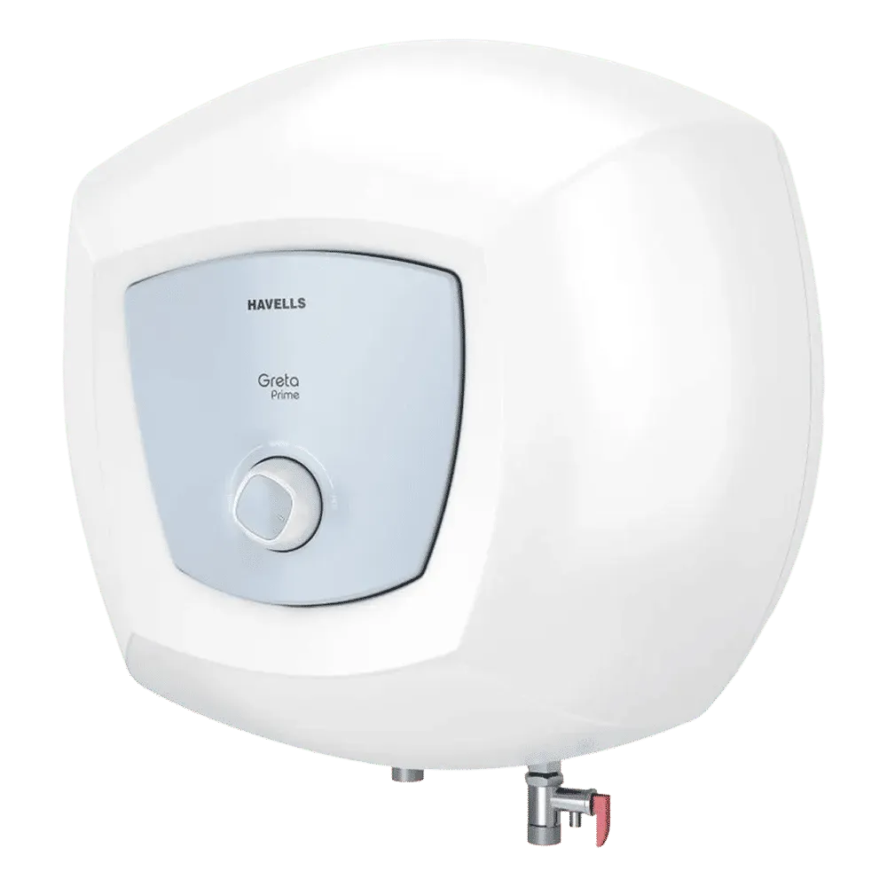 HAVELLS Greta Prime 25 Litre 5 Star Vertical Storage Geyser with Whirlflow Technology (White & Blue)